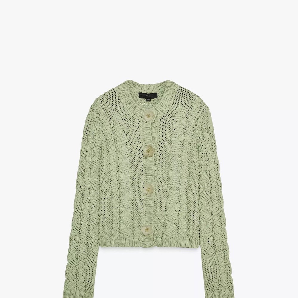 Zara  Cable Knit cardigan Women's Sweater
